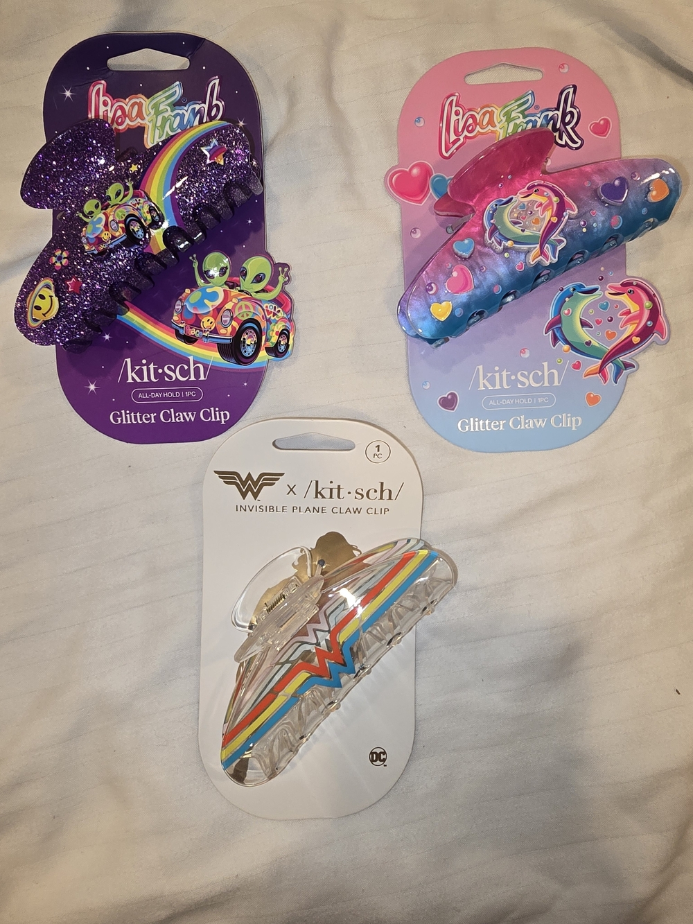 Lisa Frank x kit·sch Glitter Claw Clips - Choice Of 1
